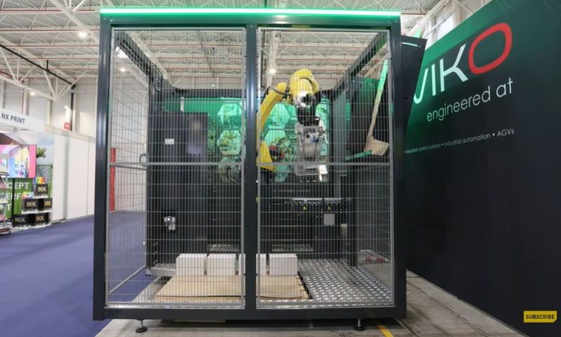 Палетизираща система с индустриални роботи FANUC постига производителност от над 13 цикъла в минута с товар до 150 кг
